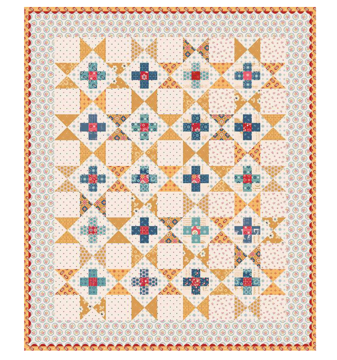 Americana Oh Beautiful Flag Runner and Amber Waves Mini Quilt Kit