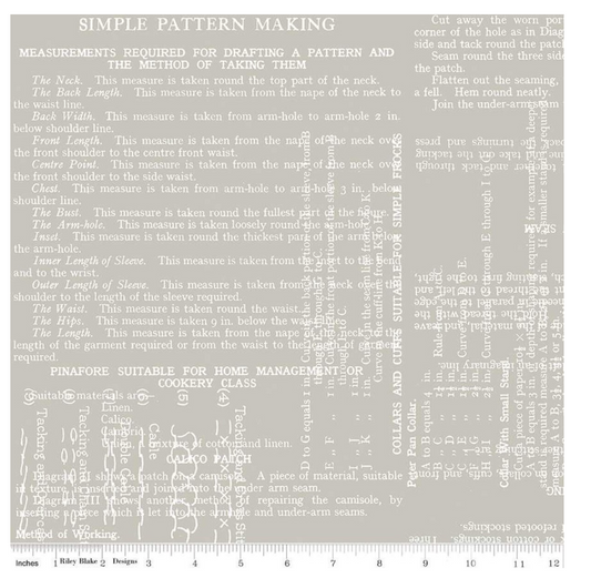 Sew Text 108" Wide Backing - 1/2 yd